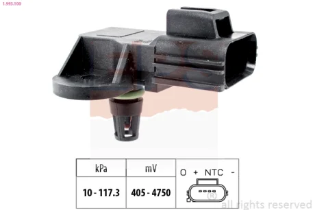Датчик тиску наддува Ford Transit 2.3 16V/2.2TDCi 06-14 1.993.100 EPS 1-993-100