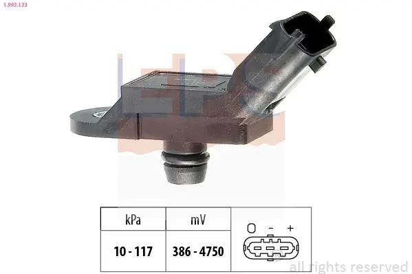 Датчик тиску наддува Fiat Doblo 1.4 05- 1.993.133 EPS 1-993-133 (фото 1)
