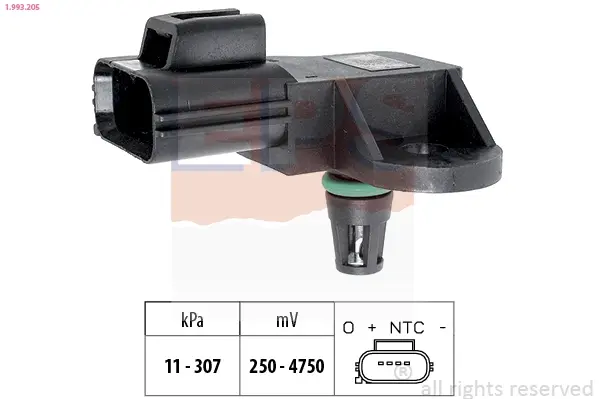 Датчик тиску наддува Ford Transit 2.2/2.4/3.2TDCi/Peugeot Boxer 2.2HDi 06- 1.993.205 EPS 1-993-205 (фото 1)