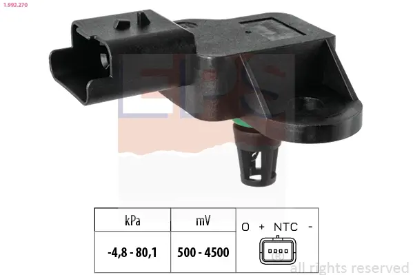 Датчик тиску наддува Citroen Berlingo 1.6VTi/Peugeot Partner 1.6 09- 1.993.270 EPS 1-993-270 (фото 1)
