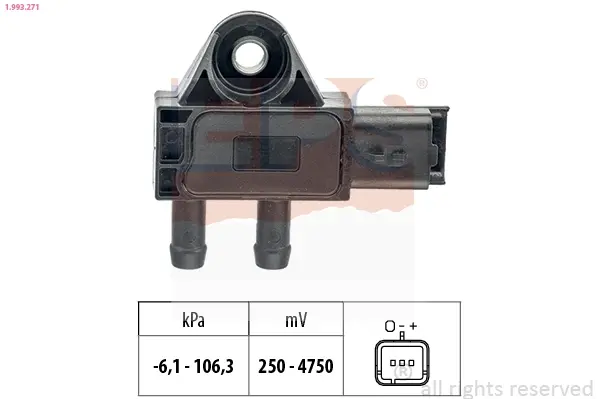 Датчик тиску вихлопних газів Peugeot Expert/Fiat Scudo 2.0HDi 07- 1.993.271 EPS 1-993-271 (фото 1)
