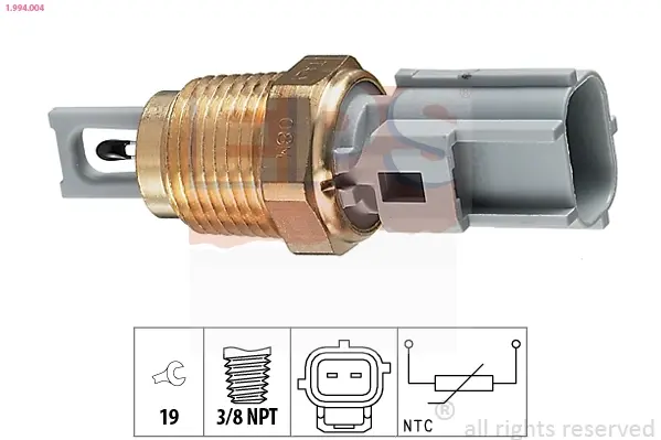 Датчик температури впуску повітря Ford Transit 2.5DI/TD 94-06 (3/8x19 NPT) (сірий) 1.994.004 EPS 1-994-004 (фото 1)