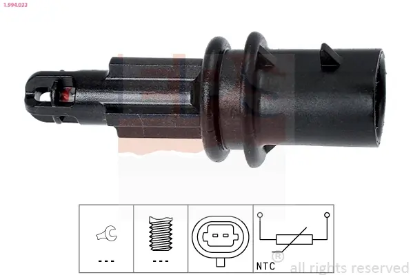 Датчик температури впуску повітря Opel Astra F/G/H/ Combo 1.4-1.8 98-14 1.994.033 EPS 1-994-033 (фото 1)