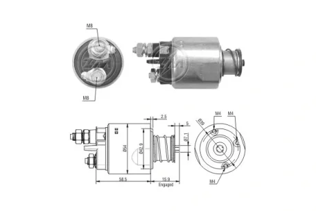 Тягове реле, стартер (вир-во ZM) ERA ZM1495