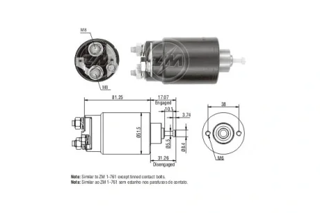 Тягове реле, стартер (вир-во ZM) ERA ZM761