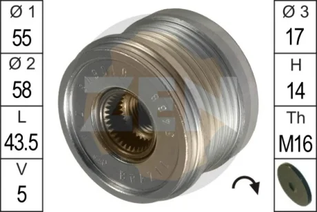 Механізм вільного ходу генератора (вир-во ZEN) ERA ZN5468