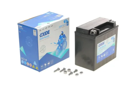 Акумуляторна батарея 12Ah/200A (150x87x145/+L/B0) (AGM) (мото) EXIDE AGM12-12