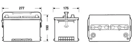 Акумуляторна батарея 68Ah/650A (277x175x190/+R/B1+B12) Premium EXIDE EA680