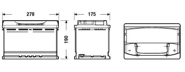Акумулятор 77Ah-12v Exide PREMIUM (278х175х190), R, EN760 EXIDE EA770 (фото 1)
