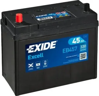 Акумуляторна батарея 45Ah/330A (235x127x226/+L/B00) Excell Азія EXIDE EB457
