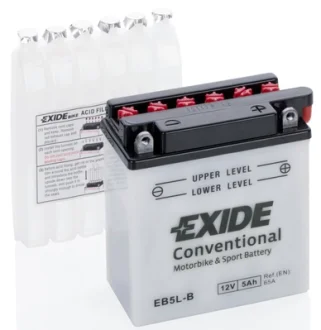 Акумулятор 5Ah-12v Exide (120х60х130) R, EN65 !КАТ. -15% EXIDE EB5L-B