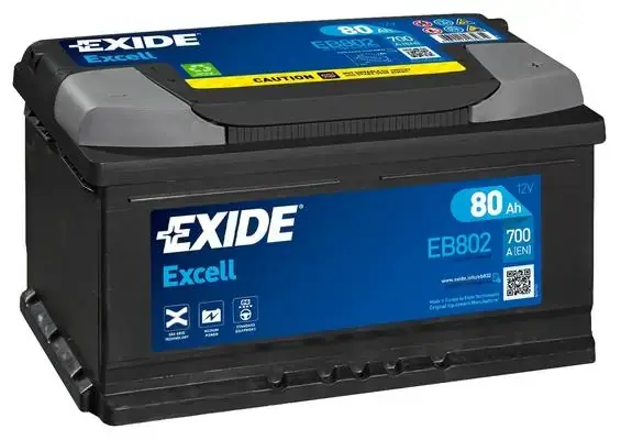 Акумулятор 80Ah-12v Exide EXCELL (315х175х175), R, EN700 EXIDE EB802 (фото 1)