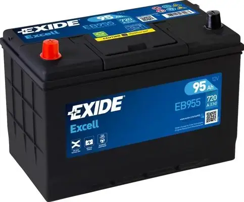 Акумуляторна батарея 95Ah/760A (306x173x222/+L/B1) Excell (Азія) EXIDE EB955 (фото 1)