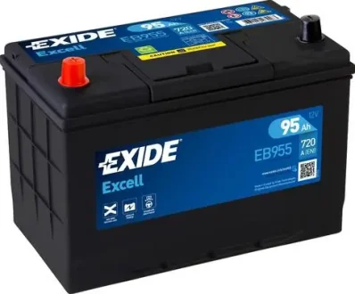 Акумуляторна батарея 95Ah/760A (306x173x222/+L/B1) Excell (Азія) EXIDE EB955