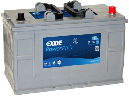 Акумуляторна батарея 120Ah/870A (349x175x235/+R/B1) PowerPro EXIDE EF1202
