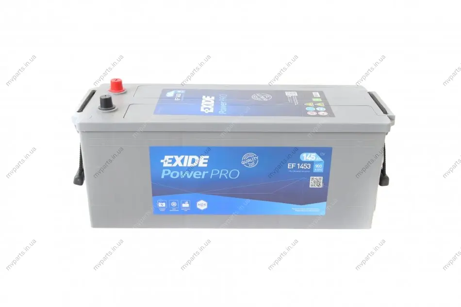 Акумуляторна батарея 145Ah/900A (513x189x223/+L/B00/B0) PowerPro EXIDE EF1453 (фото 1)