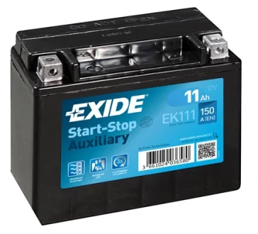 Акумуляторна батарея 11Ah/150A (150x90x130/+L) (Start-Stop/допоміжна) EXIDE EK111