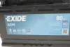 Акумуляторна батарея 80Ah/800A (315x175x190/+R/B13) (Start-Stop AGM) (аналолг EK820) EXIDE EK800 (фото 2)
