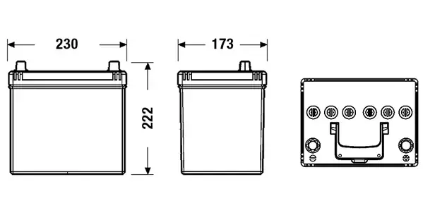 Акумулятор 60Ah-12v Exide START-STOP EFB (230х173х222), R, EN520 Азія EXIDE EL604 (фото 1)