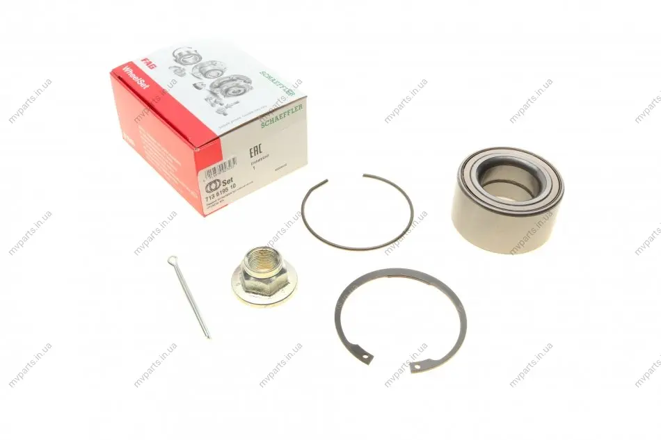 Підшипник маточини (передньої) Hyundai Accent 99-03/Kia Rio 05- 713 6195 10 FAG 713-6195-10 (фото 1)