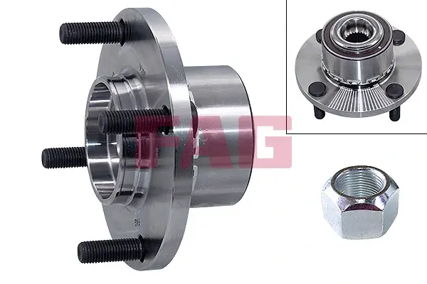 Підшипник маточини (передньої) Mitsubishi Colt 04-12/Smart Forfour 02-06 (+ABS) 713 6197 70 FAG 713-6197-70 (фото 1)