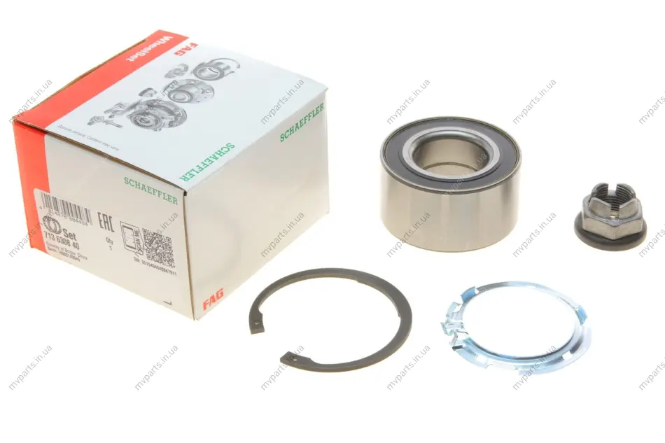 Підшипник маточини (передньої) Renault Kangoo 08- (+ABS) (для R14) 713 6308 40 FAG 713-6308-40 (фото 1)