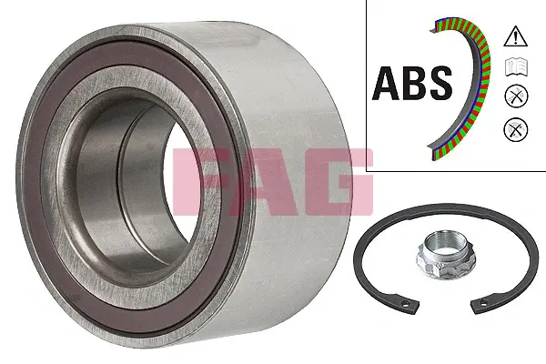 Підшипник маточини (задньої) BMW 1 (E82/E88)/3 (E91/E93) 05-13 (+ABS) 713 6494 20 FAG 713-6494-20 (фото 1)