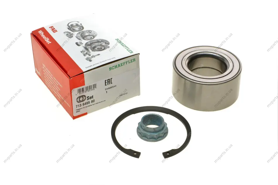 Підшипник маточини (задньої) BMW 3 (F30/F31/F80)/4 (F33/F83/F32/F82) 11- (+ABS) 713 6495 80 FAG 713-6495-80 (фото 1)