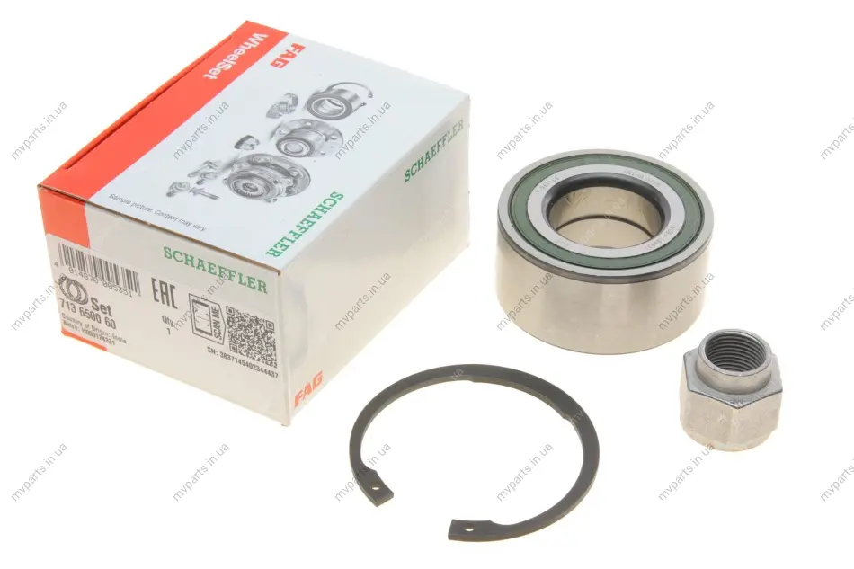 Підшипник маточини (передньої) Citroen Xsara/Peugeot 106/206/306 96- 713 6500 60 FAG 713-6500-60 (фото 1)