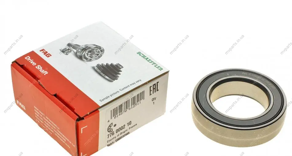 Підшипник підвісний Ford Transit 00- FWD/Connect 02- (45x75x19), F-125091.18 776 0002 10 FAG 776-0002-10 (фото 1)