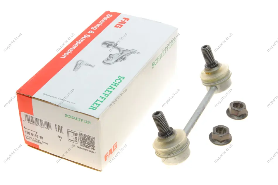 Тяга стабілізатора (заднього) Ford Connect 1.8/1.8TDCi/Di, 02-13 818 0143 10 FAG 818-0143-10 (фото 1)