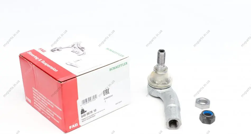 Наконечник тяги рульової (L) Seat Cordoba/Ibiza/Skoda Fabia/Roomster/VW Polo 01- 840 0678 10 FAG 840-0678-10 (фото 1)