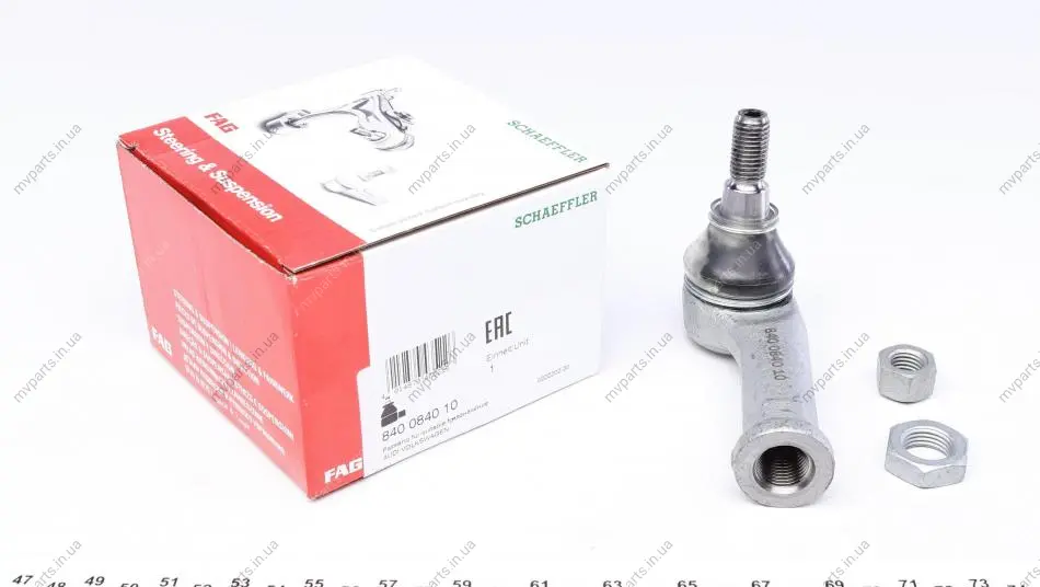Наконечник тяги рульової (L) VW T4, 07/90 - 04/03, (з номера шасі 70...T...200001 до 70...4..099000) 840 0840 10 FAG 840-0840-10 (фото 1)