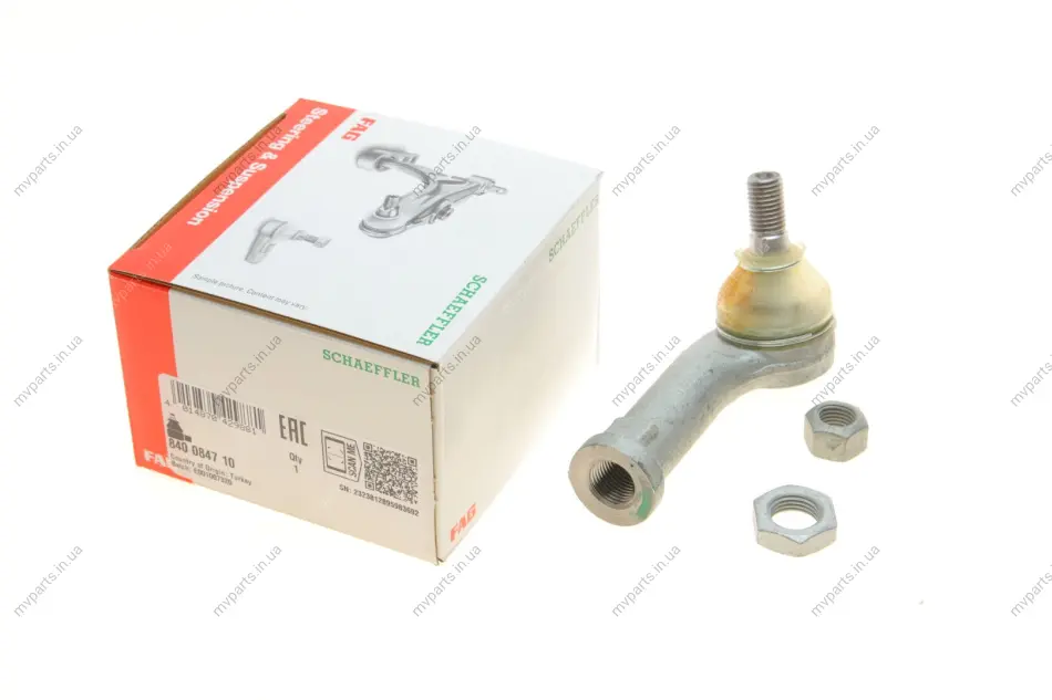 Наконечник тяги рульової (R) VW T4 90-03, до номера шасі 70M096448 840 0847 10 FAG 840-0847-10 (фото 1)