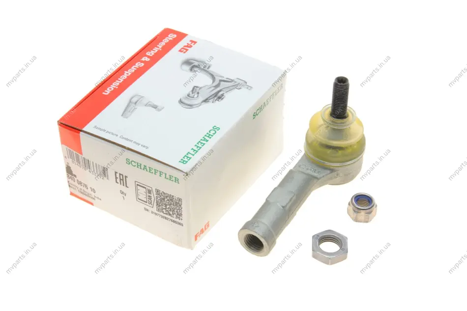 Наконечник тяги рульової (R) Renault Kangoo 02/99- 840 0876 10 FAG 840-0876-10 (фото 1)