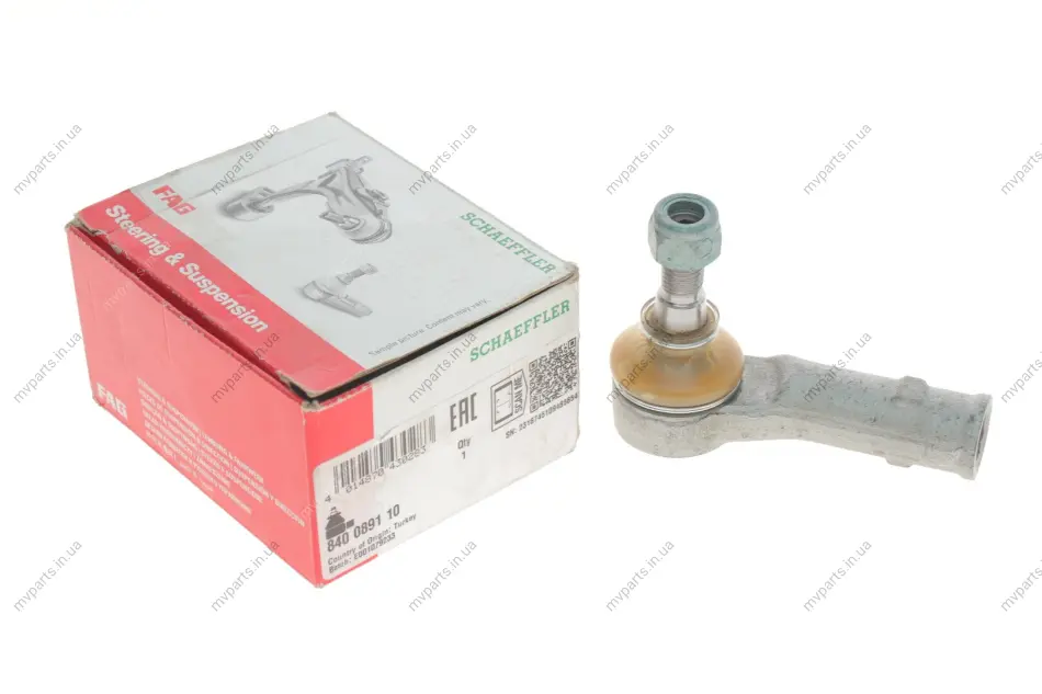 Наконечник тяги рульової (L) Audi A3 99-03/TT 99-06/VW Golf IV 3.2 02-05 840 0891 10 FAG 840-0891-10 (фото 1)