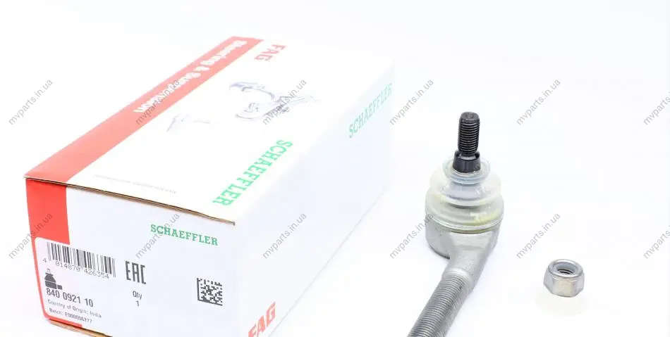 Наконечник тяги рульової (L) Citroen C4 04-11/(R) Peugeot 206 98-/(L) 307 00- 840 0921 10 FAG 840-0921-10 (фото 1)