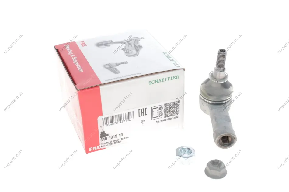 Наконечник тяги рульової Smart Forfour 04-06 840 1019 10 FAG 840-1019-10 (фото 1)