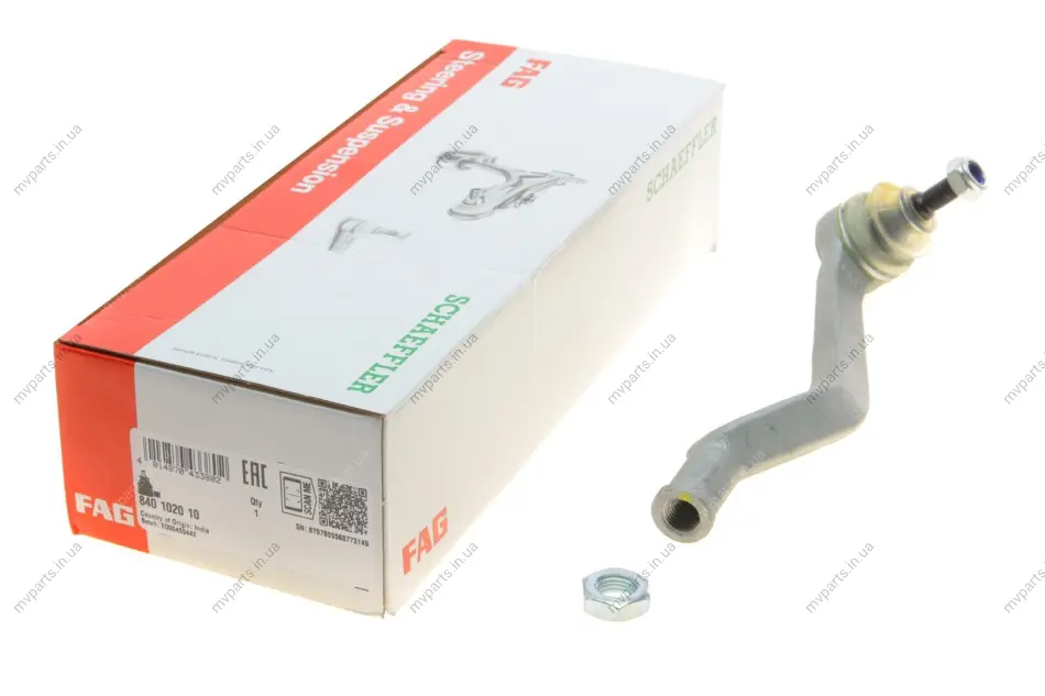 Наконечник тяги рульової (L) Renault Logan/Sandero 04- 840 1020 10 FAG 840-1020-10 (фото 1)