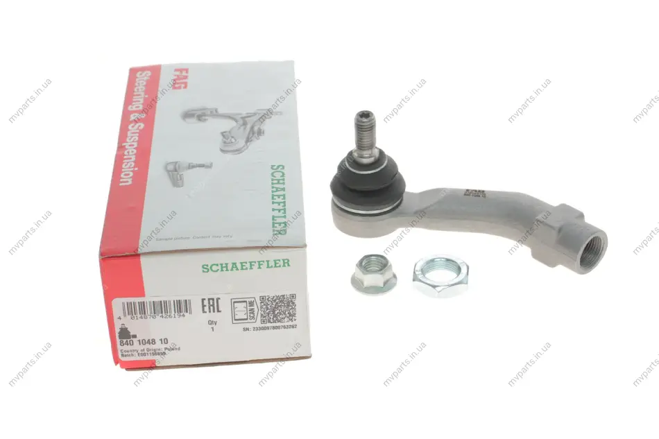 Наконечник тяги рульової (R) Alfa Romeo 159/Spider 05-12 840 1048 10 FAG 840-1048-10 (фото 1)