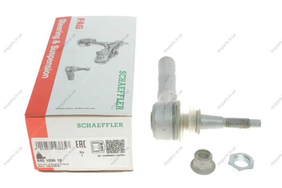 Наконечник тяги рульової Opel Astra J 09-/Zafira Tourer C 11- 840 1096 10 FAG 840-1096-10 (фото 1)