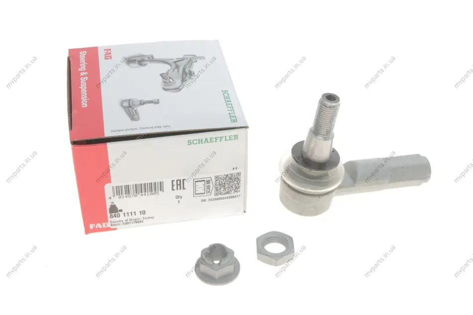 Наконечник тяги рульової MB Sprinter (906-907)/VW Crafter 06- 840 1111 10 FAG 840-1111-10 (фото 1)