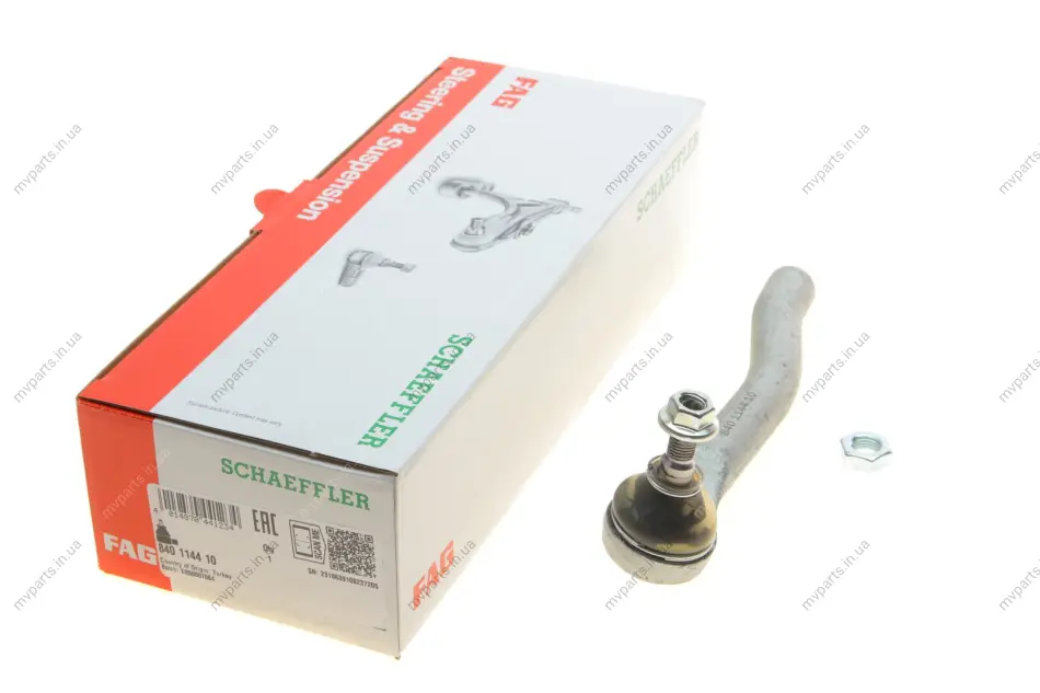 Наконечник тяги рульової (R) Nissan Juke/Leaf 10- 840 1144 10 FAG 840-1144-10 (фото 1)