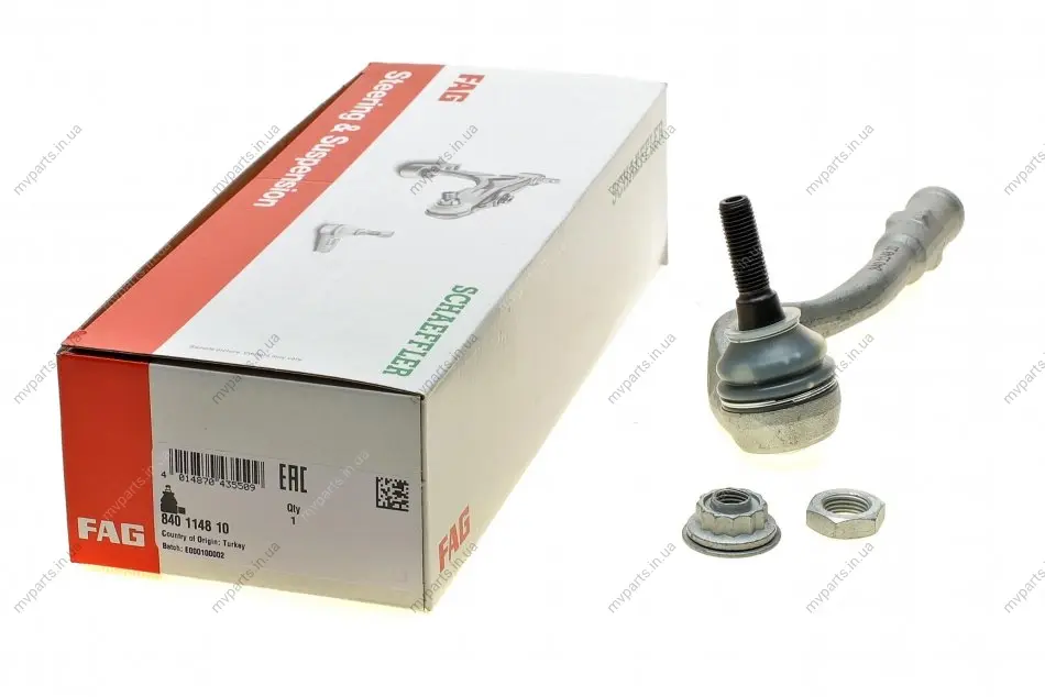 Наконечник тяги рульової (R) Audi A4/A5 1.8-3.2 07- 840 1148 10 FAG 840-1148-10 (фото 1)