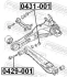 Болт з ексцентриком MITSUBISHI AIRTREK, CARISMA, LANCER 94- (Вир-во) FEBEST 0429-001 (фото 2)