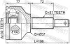 ШРКШ зовн. 30x57x31 FORD TRANSIT CONNECT FEBEST 2110-TTF330 (фото 2)