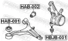 Сайлентблок важеля HONDA CIVIC VII, VIII, FR-V 00-перед. міст низ (Вир-во) FEBEST HAB-001 (фото 2)
