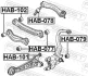 Сайлентблок важеля HONDA ACCORD 90-93 задн. міст із двох сторін (Вир-во) FEBEST HAB-077 (фото 2)