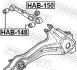 Сайлентблок важеля HONDA CIVIC IV-V 87-95 задн. міст із двох сторін (Вир-во) FEBEST HAB-150 (фото 2)