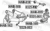 Сайлентблок важеля HONDA CR-V III-IV, FR-V V 04 зад. міст верх перед (Вир-во) FEBEST HAB-162 (фото 2)